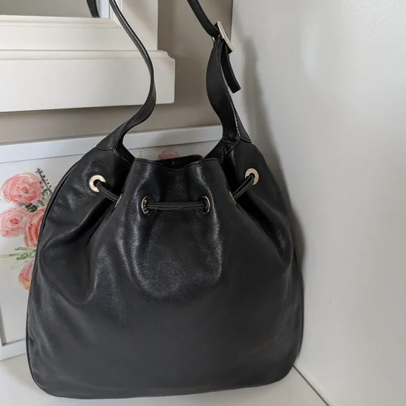 🖤 Vintage Y2K Gucci 001-4030 Genuine Smooth Leather Shoulder Satchel Bag, Black - Picture 15 of 16